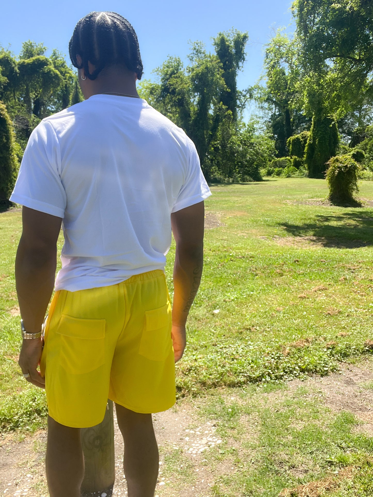 Yellow R- Star Shorts