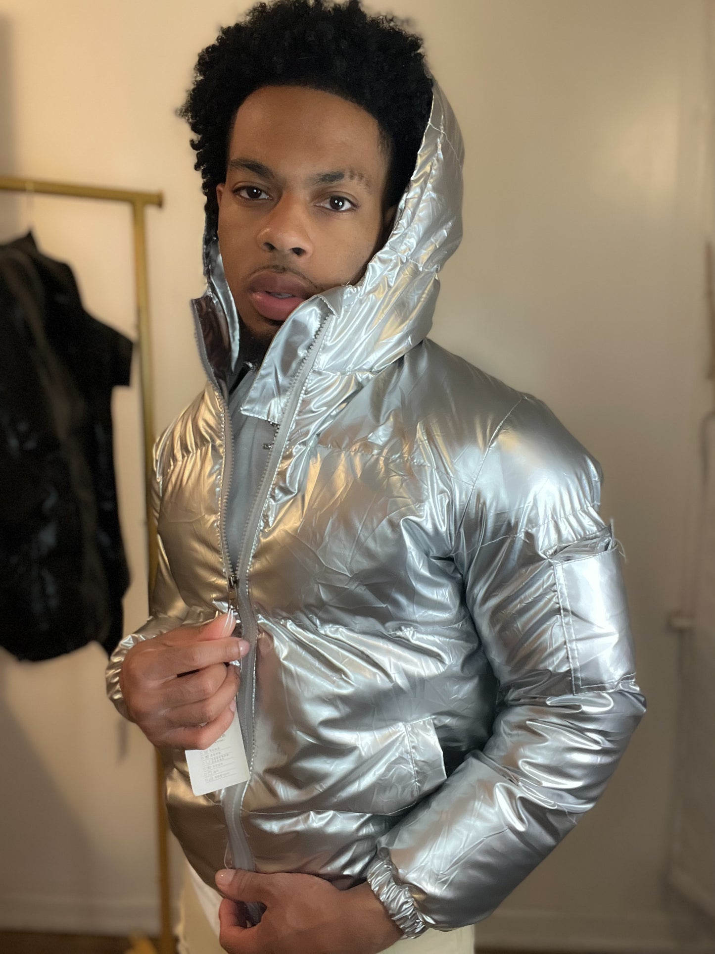 Silver Puffer Jacket