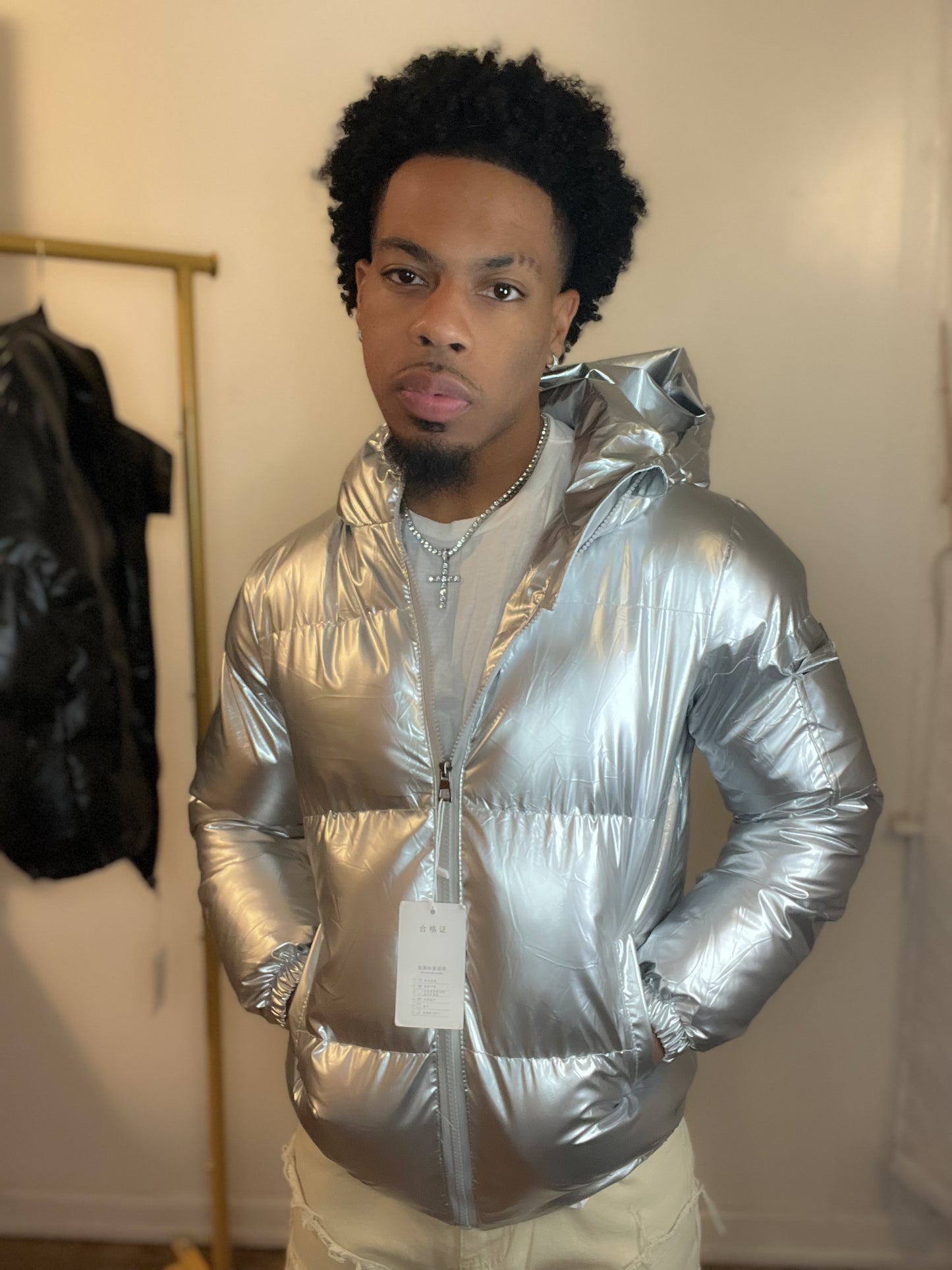 Silver Puffer Jacket